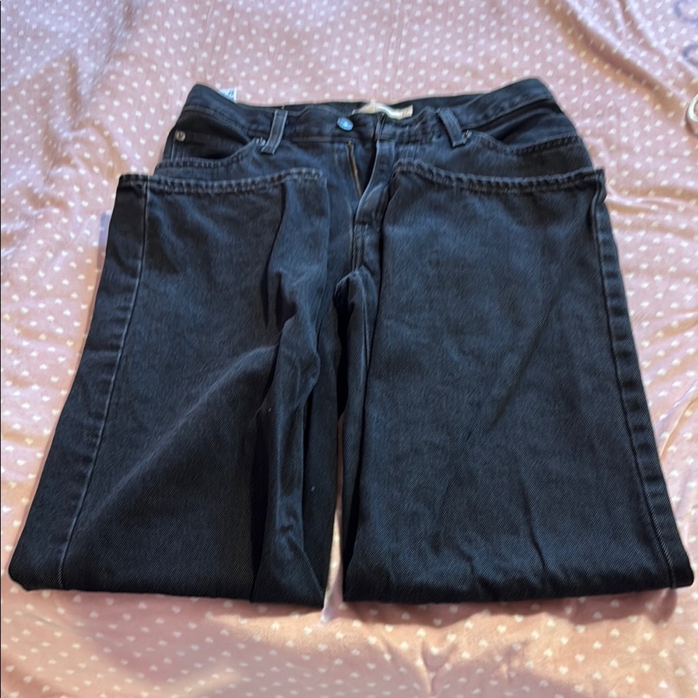 Classic Black Straight-Leg Jeans